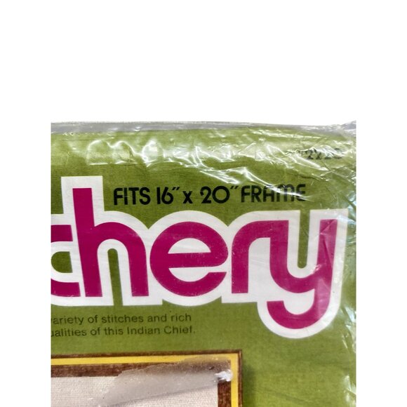 Sunset Stitchery "Indian Chief" Native American Embroidery Kit - Picture 3 of 4